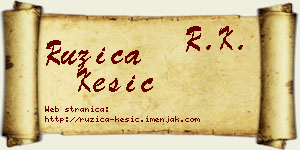 Ružica Kesić vizit kartica
